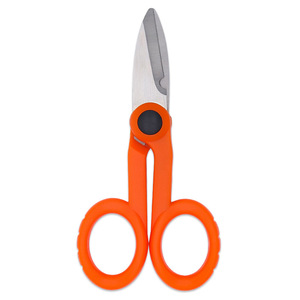 Lu Ban's Work Electrician Shears Stainless Steel Partially Serrated Red Industrial Multi-purpose Scissors - Product Image 4
