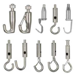 Kit <span class=keywords><strong>de</strong></span> suspension <span class=keywords><strong>de</strong></span> câble en acier inoxydable avec pince à câble et crochets - Product Image 2