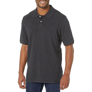 Men's New Design Casual Work T Shirts Quick Dry 100% Cotton Imported <b>3</b> Buttons Short Sleeve for Polo Shirts - Product Image 1