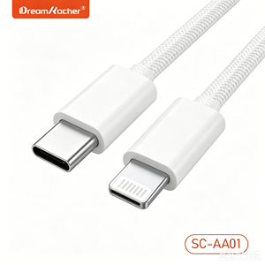 Câble USB-C tressé en nylon PD pour téléphone portable, 130 brins, longueurs <span class=keywords><strong>2m</strong></span> et 3m, charge haute vitesse - Product Image 5