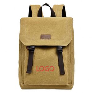 Stylish Big Capacity Student Laptop <b>Backpack</b> Eco-Friendly Men Business Travel Vintage Canvas <b>Backpack</b> - Product Image 1