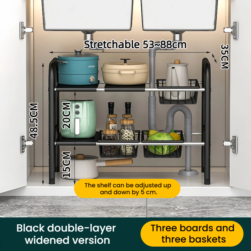 Double couche, 3 planches, 3 paniers
