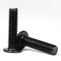 Vis à tête ultra-mince Torx en acier inoxydable 304 de haute qualité, plaquées zinc noir, métriques M2 M3 M5 M6 M8