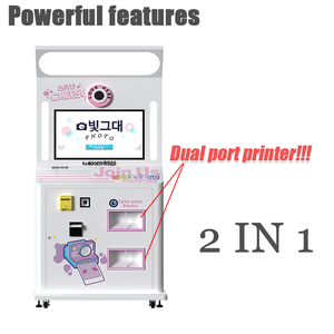 Photomaton coréen stylisé avec machine à autocollants pour selfies, 2 imprimantes et écran tactile - Product Image 1