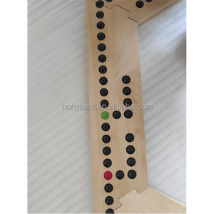 Décoration de table rustique billes famille chevilles Jackarop planches 4-8 joueurs en <span class=keywords><strong>bois</strong></span> chinois dames jeu de société pour salon/chambre - Product Image 3