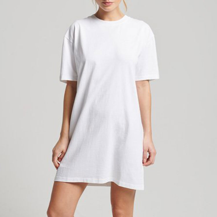 Women's Casual Oversized T Shirt Dress - Loose Long Tops, Baggy Jumper  Pullover, Custom Sizes Available for B2B Buyers