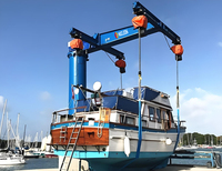 Palans mobiles robustes 50T 100T pour bateaux, élévateurs marins, palans de yacht pour chantier naval et marina