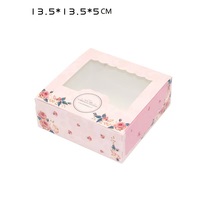 Boîte en carton personnalisée avec fenêtre de présentation pour sushis, macarons, biscuits, mochi, desserts, gâteaux, emballage cadeau pour pâtisserie