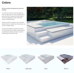 Piscina con sofá de descanso, piscina de hidromasaje, piscina exterior sobre el suelo, piscina de natación, piscina con jacuzzi - Product Image 5