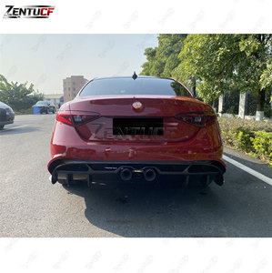 Pare-chocs arrière semi-carbone adapté aux <span class=keywords><strong>Alfa</strong></span> <span class=keywords><strong>Romeo</strong></span> Giulia 952 2016-<span class=keywords><strong>2022</strong></span>, style GTAM modifié, kit de pare-chocs arrière semi-carbone - Product Image 6