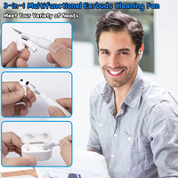 Stylo de nettoyage portable en gros d'usine, ensemble efficace de bouchons d'oreille et de brosse pour le nettoyage des écouteurs