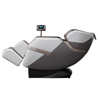 Fauteuil de massage robotisé IA professionnel 4D pour le corps entier avec rouleaux de massage des pieds et des mollets, en cuir, pour étirements thaïlandais automatiques