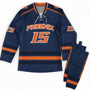 Maillot de hockey sur glace pour adultes personnalisé maillot de hockey sur glace en polyester avec impression par sublimation logo graphique maillot de hockey sur glace pour jeunes ensemble de chaussettes de hockey - Product Image 6