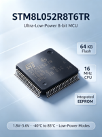 STM8L052R8T6TR MCU de 8 bits de ultra bajo consumo, 64 KB de memoria Flash, CPU de 16 MHz, EEPROM integrado, 1.8V-3.6V, -40 ° De la C a la 85 ° C, Modos de Bajo Consumo