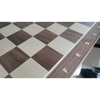 Échiquier de luxe en bois de noyer avec notation, dimensions 540x540x15mm, carrés de 58x58mm