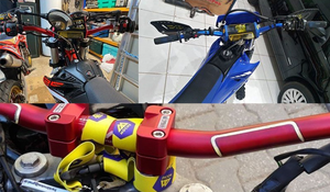 Kit de <span class=keywords><strong>guidon</strong></span> conique Fatbar RSP TZ01 en alliage d'aluminium 6061 de 780 mm et 28 mm avec poignées, coussinets de <span class=keywords><strong>guidon</strong></span> et rehausseurs pour motocross et enduro tout-terrain - Product Image 3