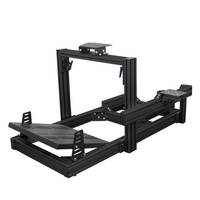 Support triple moniteur pour simulateur de course Next Level Control Motion Sim Racing, bras en alliage d'aluminium, décorations personnalisables, pliage et découpe.