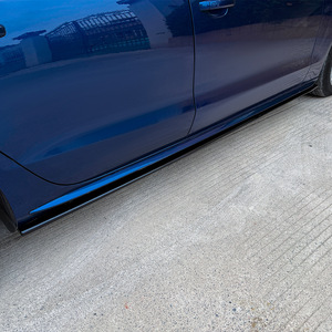 Audi A5 8T Side Skirts Piano Black Carbon Fiber Texture 2007-2017 Four Door Sportback Body Kit ABS Material - Product Image 3