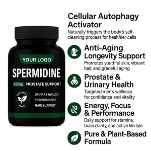 Capsule di Spermidina 500mg ad Alta Concentrazione, Etichetta Privata OEM, Integratore Anti-Invecchiamento <span class=keywords><strong>per</strong></span> Rinnovamento Cellulare e Supporto Capillare - Product Image 2