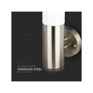 Lampe murale extérieure en acier inoxydable de style bougie avec douille E27 IP44 pour jardin SKU-8624 - Product Image 6