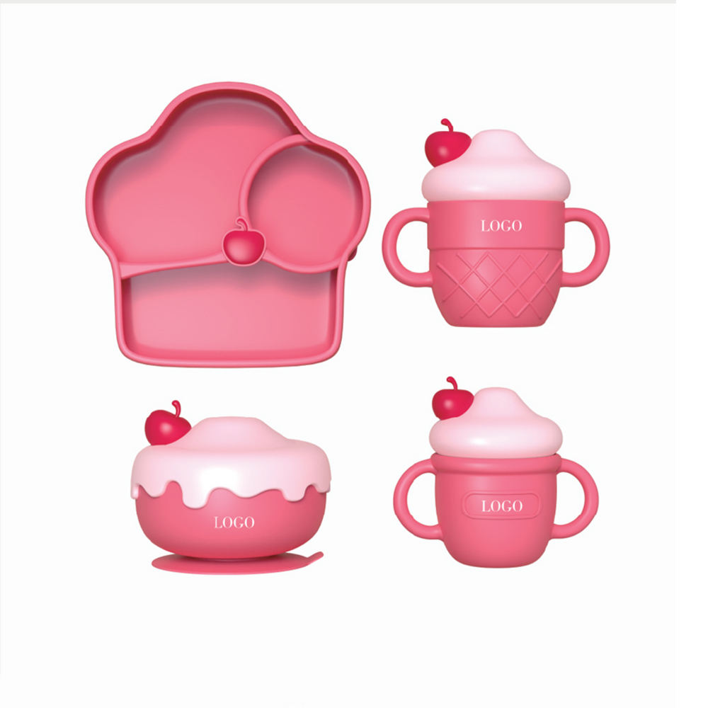 Pink Cherry Children's Silicone Set