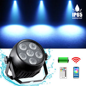 Dj set cahaya profesional luar ruangan 6X18W Rgbwauv WIFI nirkabel Dmx512 kontrol <span class=keywords><strong>LED</strong></span> par dapat panggung cahaya baterai par <span class=keywords><strong>led</strong></span> - Product Image 1