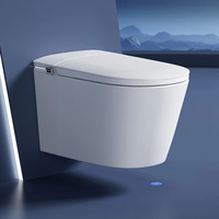 Toilette intelligente murale de haute qualité fabriquée en Chine, en céramique sans bride, avec siphon électrique, toilette intelligente