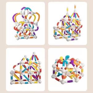 Ensemble de jouets de construction magnétiques rétractables personnalisables, tiges et billes magnétiques flexibles, blocs de construction éducatifs pour enfants - Product Image 5