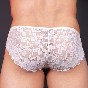 Ropa Interior Sexy para Hombre Nuevo Diseño de Encaje 3299 Fina Transparente Travesti Tentación <span class=keywords><strong>Gay</strong></span> Brillante de Tiro Bajo - Product Image 3