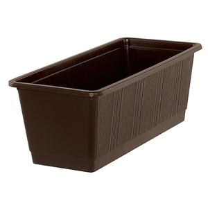 Standard Flower <b>Box</b> 10 Pack Brown Plastic <b>Planter</b> For Outdoor Garden Use - Product Image 1