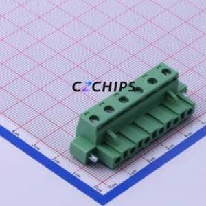 DB2EKM-7.62-6P-GN-S Plug-in Terminal Block P=7.62mm Connector Male Plug Screw Fixing 1x6P 7.62mm - Product Image 1