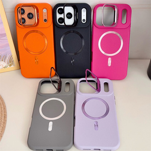 Étui de téléphone magnétique en cuir PU texturé avec support d'appareil photo pour <span class=keywords><strong>iPhone</strong></span> 17 Pro Max, 17 Air, 16, 15, 14, 13, <span class=keywords><strong>12</strong></span>, 11 - Product Image 1