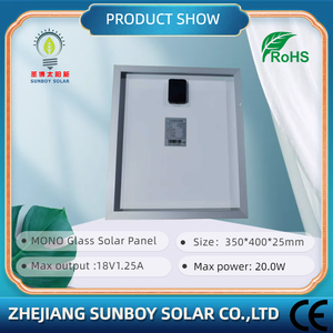 Modules photovoltaïques solaires monocristallins en silicium 20W 350*400mm, système 18V, efficacité 20-22%, type PERC SS-20W 2 - Product Image 3
