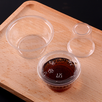Transparent 0.75oz 1oz 2oz 3oz 4oz 5oz Petite tasse de soja en PET PP Pot à emporter Récipient de sauce de restaurant en plastique à emporter