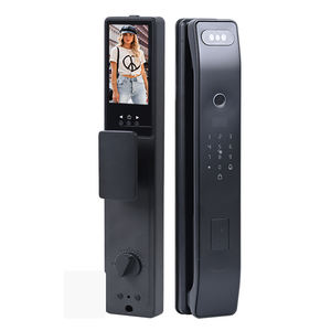 TTlock Tuya <span class=keywords><strong>WiFi</strong></span> Code numérique Carte IC Clés d'empreintes digitales Serrure de porte électronique intelligente entièrement automatique Serrure de porte intelligente 3D avec caméra - Product Image 2