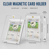 Porte-passeport et porte-cartes magnétique 35PT 55PT 75PT 100PT 130PT 180PT, étui de rangement transparent pour objets de collection, protection UV