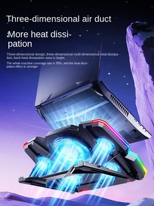 Hot-bán New máy tính xách tay Cooler Sáu người hâm mộ làm mát <span class=keywords><strong>pad</strong></span> cho 17.3 ''máy tính xách tay chơi game cơ sở với USB ABS nhựa máy tính xách tay đứng trong kho - Product Image 2