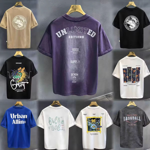 เสื้อยืด<span class=keywords><strong>แขน</strong></span>สั้นทรงสปอร์ตบ็อกซี่สำหรับผู้ชาย พิมพ์ลายเพชร ผ้าหนัก 180 กรัม ทรงหลวม พร้อมบริการ OEM - Product Image 1