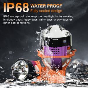 Lente de Proyector Bi-LED Súper Brillante 3.0 170W con Logotipo Personalizado, Faro LED H4 de 3 Pulgadas, Lámpara Láser Bi-LED para Automóvil Universal - Product Image 3