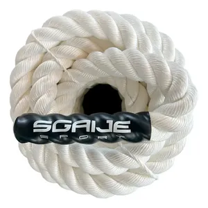 Corda da battaglia CrossFit 10m azoto sinistro infuso di lunghezza personalizzata in Nylon materiale plastico PE - Product Image 4