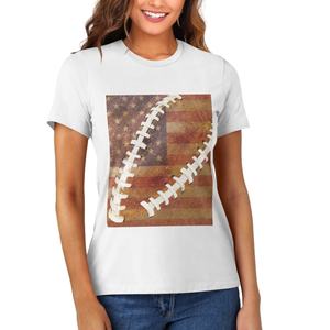 卸売格安アメリカンフットボールジャージーラグビージャージー男性女性青年2Dフロントパネルカスタマイズ純綿白Tシャツ - Product Image 1