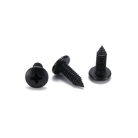 Vis autotaraudeuse en acier inoxydable à tête plate, zinguée noire, filetage grossier ISO métrique/pouces M4*12mm, marque Jinhe, fabriquée en Chine