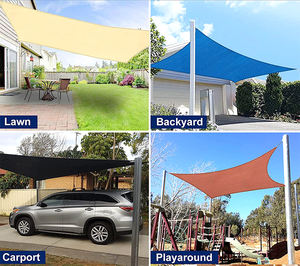 Toldo Vela <span class=keywords><strong>rectangulaire</strong></span> imperméable et respirant anti-UV pour terrain de tennis / Voile d'<span class=keywords><strong>ombrage</strong></span> solaire 3x3m - Product Image 2