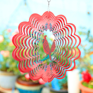 Offre Spéciale Carillons Éoliens Métalliques Art Déco 12 pouces Électriques 3D Suspendus pour Décoration Extérieure de Jardin avec Queues - Product Image 3