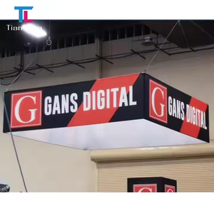 ป้ายแขวนอลูมิเนียมน้ำหนักเบาแบนเนอร์โฆษณาผ้าตึงเครียดติดเพดานป้ายแขวนสำหรับงานแสดงสินค้านิทรรศการ - Product Image 1