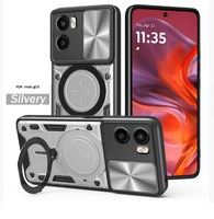Étui de téléphone à fenêtre coulissante magnétique pour Motorola Edge 50 Pro, support anti-chute, coque de protection G84 G73 G54 iPhone 18 Samsung S26