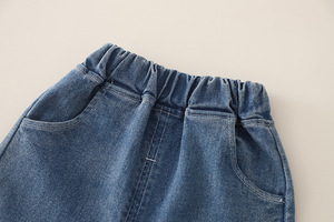 Ensemble 3 pièces en <span class=keywords><strong>jean</strong></span> pour filles, avec garniture en dentelle et ourlet à volants, tenue décontractée printemps-automne, combinaison en <span class=keywords><strong>jean</strong></span> - Product Image 5