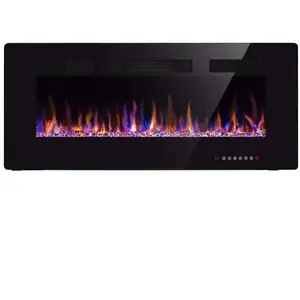 High Rigidity 36 Inch Insert Flames Cabinet Remote Control Wall Mounted Electric Fireplace Heater