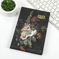2025 A5 Carnet Commerce Extérieur 100 Cuir PU Plan Quotidien Calendrier Agenda Agenda Transfrontalier Espagnol Logo-Réglable Caractéristiques