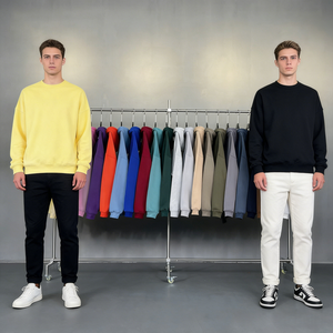 Sudaderas y Hoodies Personalizadas con Logotipo para Hombre, Estilo Urbano, Cuello Redondo, Hombros Caídos, Sudadera Blanca para Hombre - Product Image 1